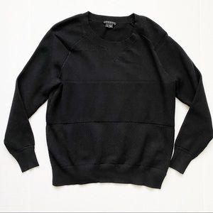 Theory Black Design Crewneck Sweater